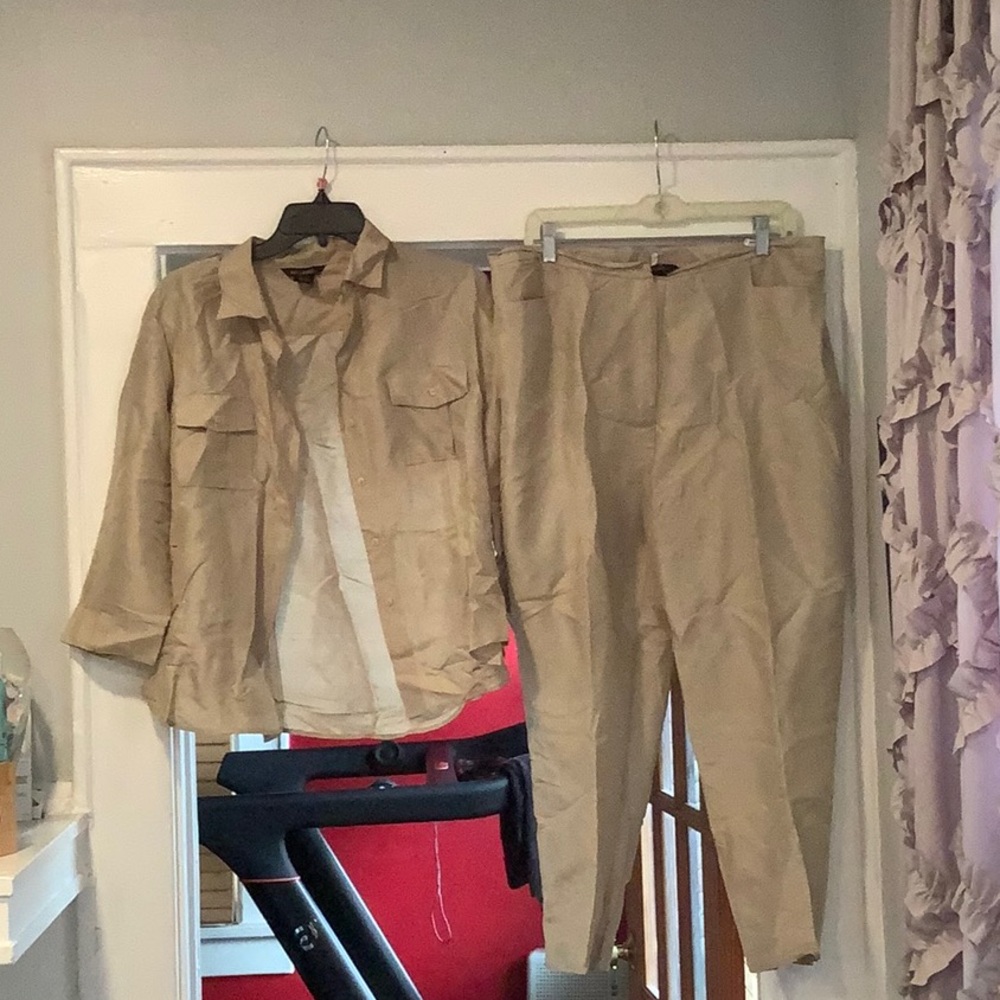 Tan Shirt and Pants Set